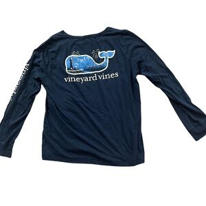 Vineyard Vines festive Graphic Long Sleeve Tee - Navy